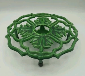 Green cast iron trivet/warmer Home Essentials 8.5" - Picture 1 of 11