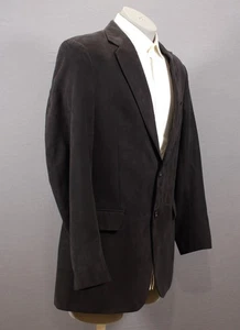 Jos A Bank Blazer Sport Coat Mens Black Micro-poly Suede 2 Btn Jacket 43L - Picture 1 of 10