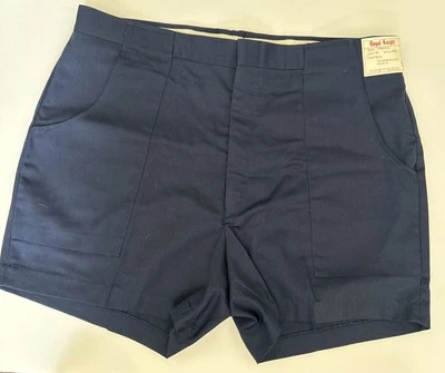 VTG 1970’s 80’s ROYAL KNIGHT Sz 38 Navy Classic Tennis Shorts 4” Inseam - Image 1 of 4