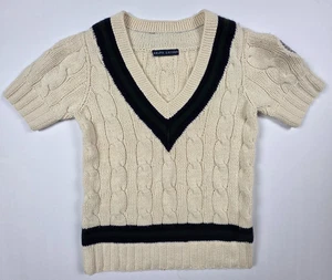 Ralph Lauren Women’s Sweater M Cashmere Blend V-neck Cable SAMPLE 2009 UNIQUE - Picture 1 of 7