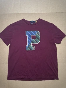 Polo Ralph Lauren Herren Burgunderrot Grafik Kurzarm T-Shirt Größe M - Bild 1 von 3