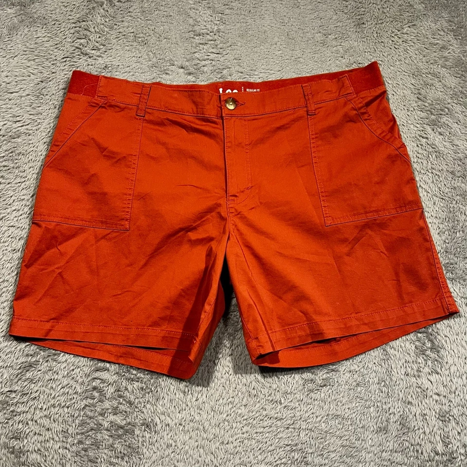 Pantalones Cortos Lee Bermudas Para Mujer 20 M Naranja Quemado Caminar Al Aire Libre Cintura Elástica Foto 1 de 4