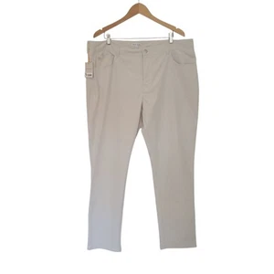 Pantalón Peter Millar eb66 Performance Cinco Bolsillos Talla 42x32 Beige Piedra Golf LEER - Imagen 1 de 7