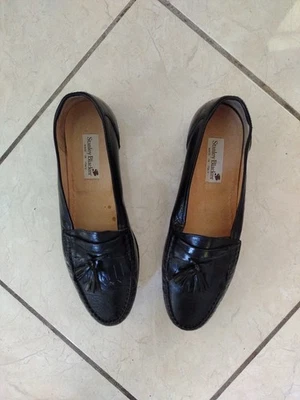 Stanley Blacker sz 12M black leather fringe men's dress formal shoes wedding - Image 1 of 4