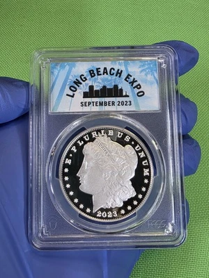 2023-S Morgan Silver Dollar Proof Coin - PCGS PR70DCAM First Strike (Long Beach - Image 1 of 4