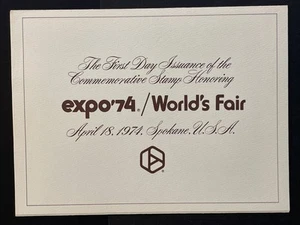 EXPO '74 1974 Feria Mundial 10c Primer Día Ceremonia Programa Sc# 1527 - Imagen 1 de 4