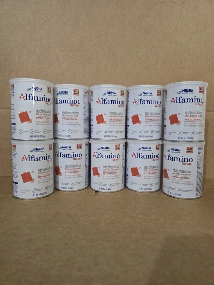 (10)Nestle A-lfamino Infant 14.1 Oz FREE SHIP EXP 05/26  Alfamin O Alfamin0 - Image 1 of 1