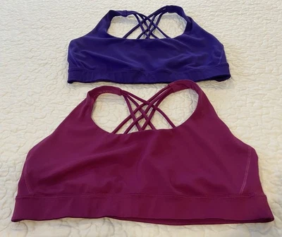 Victoria’s Secret On Point Sports Bra Lot 2 XL Purple & Magenta Criss Cross Back - Image 1 of 4