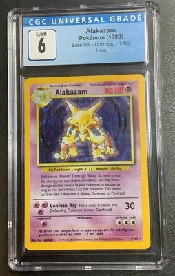 Alakazam CGC 6 1999 Base Set #1/102 - Image 1 of 2