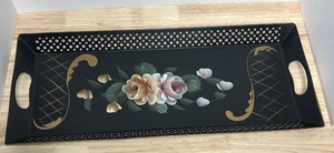 Vintage 1940s Tole Tray Decorative - Picture 1 of 8