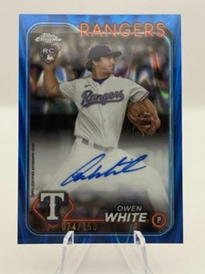 2024 Topps Chrome Owen White #RA-OW Rookie Blue RayWave Autogramm /150 - Bild 1 von 3