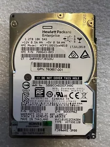 HPE 1.2TB 10K 2.5" SAS Hard Drive HCFP1200S5exN010 P/N P00643-003 - Picture 1 of 2