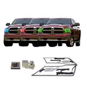 RGB Multi Color IR Headlight Halo kit for Ram 1500 09-16 - Imagen 1 de 11
