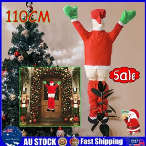 110CM Christmas Santa Claus Ornaments Climbing Santa with Pants off Hanging BY - Picture 1 of 13
