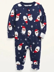 Old Navy 2021 Baby Size 0-3 Months ~ Sleep & Play One Piece Footed Pajamas Black - Picture 1 of 2