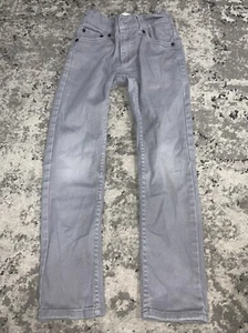 LEVI'S Boys 510 Skinny Jeans Size 8 Regular W24 L22 Grey Cotton - Picture 1 of 9