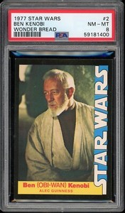 1977 Star Wars Wonder Bread #2 Ben Kenobi PSA 8 *d4
