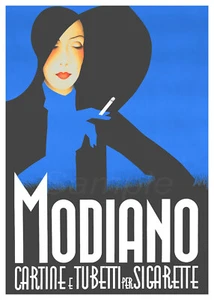 MC02 VINTAGE MODIANO CIGARRILLOS ITALIANOS PUBLICIDAD A4 PÓSTER IMPRESO - Imagen 1 de 1