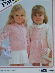 BABIES/CARDIGANS/PINAFORE DRESS~4 PLY~KNITTING PATTERN~SIZE 18"-22" (JUNE 71) - Picture 1 of 2