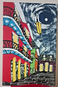 MODERNE ÄSTHETIK ABSTRAKT VOM KÜNSTLER ALAN H-MOLL ORIGINAL SIGNIERT/NEW ORLEANS - Bild 1 von 9