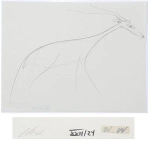 Rolf Nesch - animals seen differently - pencil drawing - back autographed - Picture 1 of 1