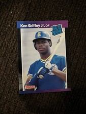 1989 DONRUSS BASEBALL CARD RATED ROOKIE KEN GRIFFEY JR near mint or better #33 7