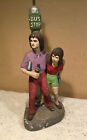Tuscany Studio Inc. ?Hippie Couple At Bus Stop? Chalk-Ware Statue Lamp-Signed