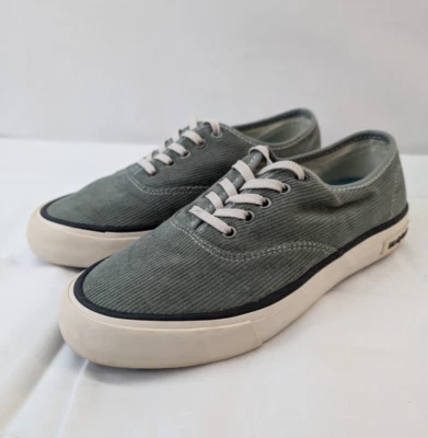 Sea Vees Corduroy Green Cordies Monterey Lace Up 90’s Retro Sneakers Women's 7.5 - Image 1 of 4