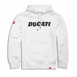 DUCATI LOGO Sweatshirt Hoodie Kapuzen Pullover weiß NEU 2025 - Bild 1 von 2