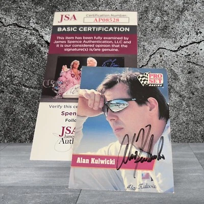 Alan Kulwicki NASCAR RACING HOOTERS VINTAGE 1991 PRO SET #93 signed card JSA COA - Image 1 of 2
