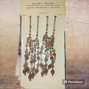 Pier 1 Imports Accent Charms Beaded Home Decoration Lamp Knobs Gifts Boho NEW - Picture 1 of 2