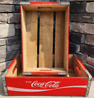 Vintage Coca Cola Wooden Red Crate Open No Divider 18"x12"x5" Advertising Lot