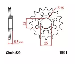 Ritzel 12Z Teilung 520 Sprocket für Beta Husaberg Husqvarna KTM - Picture 1 of 1