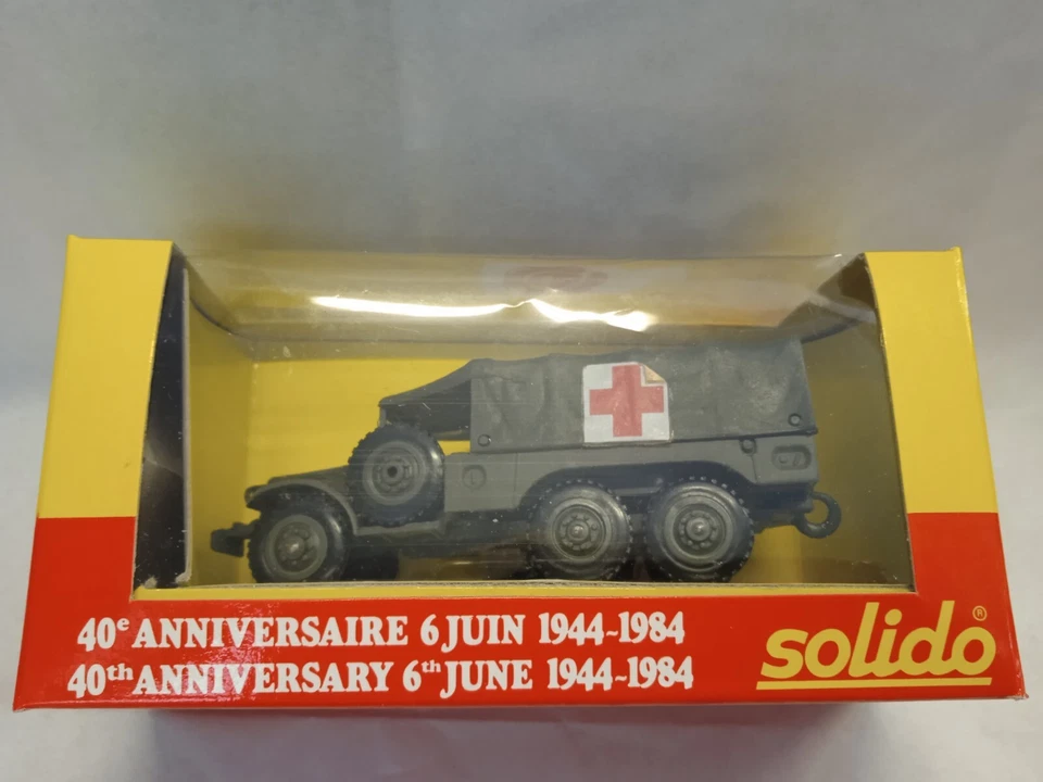 Dodge 6x6 US MD Die Cast Model 1/50 40 Anniversaire 6 Juin 44-84 Solido - Immagine 1 di 3