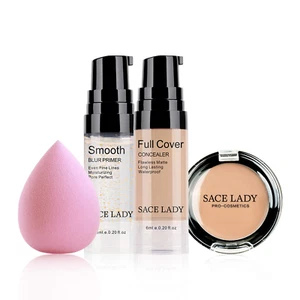 Waterproof Full Coverage Concealer Makeup Kit with Primer Sponge - Matte Liquid - Picture 1 of 9
