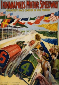 AD9 Vintage Indianapolis Motor Speedway Racing Werbung Poster A1 A2 A3  - Bild 1 von 1