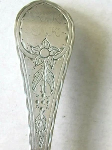 1850'S HB COPENHAGEN DENMARK 826 SILVER SERVING SPOON WEDDING & 2 SMALL SPOONS - Picture 1 of 8