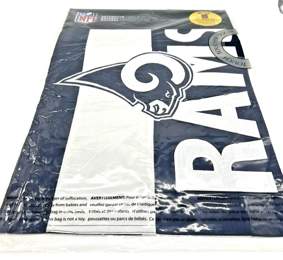 Bandera de jardín adornada Los Angeles Rams 12,5" X 18" NFL fútbol americano Foto 1 de 4