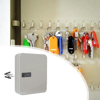 20 Key Lock Box Key Cabinet Key Management Locking Easily Install Storage Case + - Image 1 of 4