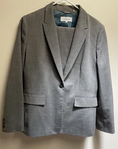 Calvin Klein Pant Suit women's size 12 medium grey color great condition - Picture 1 of 6