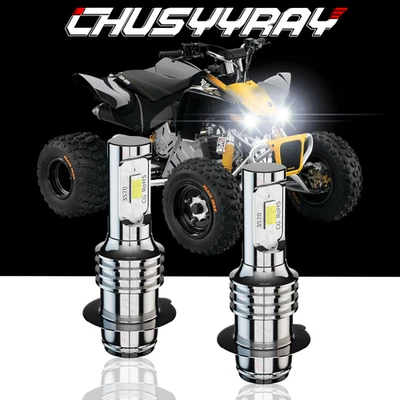 Kit de 2 faros LED H6 6000K bombillas para Yamaha Timberwolf 250 Warrior 350 YFB Foto 1 de 4