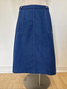 Vintage 60er-70er Jahre Levi's Damen 31"-34" Taille Denim Jeans Wickelrock - Bild 1 von 4
