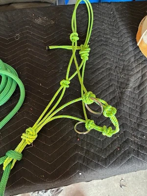 Suporte de cavalo profissional com 20 pés de chumbo com roda de touro para cavalos - Imagem 1 de 4