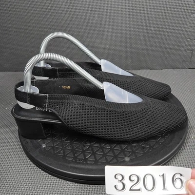 Zapatos Vaneli para mujer talla 10,5 negros con tira trasera malla punta tacón bajo bloque Foto 1 de 4