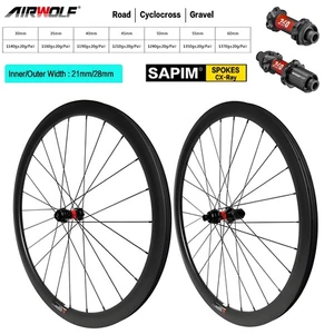 Airwolf T1100 Carbon Road & Gravel Bike Wheelset with DT240 Sapim CX-Ray 1140g - Picture 1 of 18