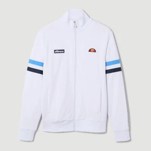 Ellesse Track Jacket Mens Polycotton Full Zip Roma Track Top in White - Picture 1 of 7