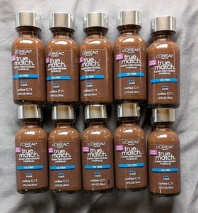 L'oréal Paris True Match Super Blendable Makeup Cool C11 Coffee Color Lot Of 10  - Picture 1 of 3