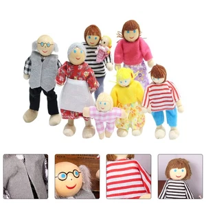 8 Pcs Doll Character Toys People Figures for Kids Figurines Infant Baby - Foto 1 di 12