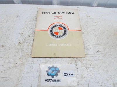 Jeep Kaiser J100 J2000 J3000 camioneta camioneta suplemento manual de servicio Foto 1 de 4