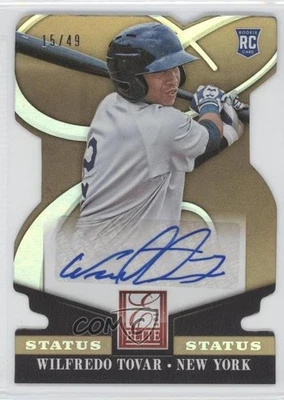 2014 Panini Donruss Status Gold Die-Cut /49 Wilfredo Tovar #91 Rookie Auto RC - Image 1 of 2